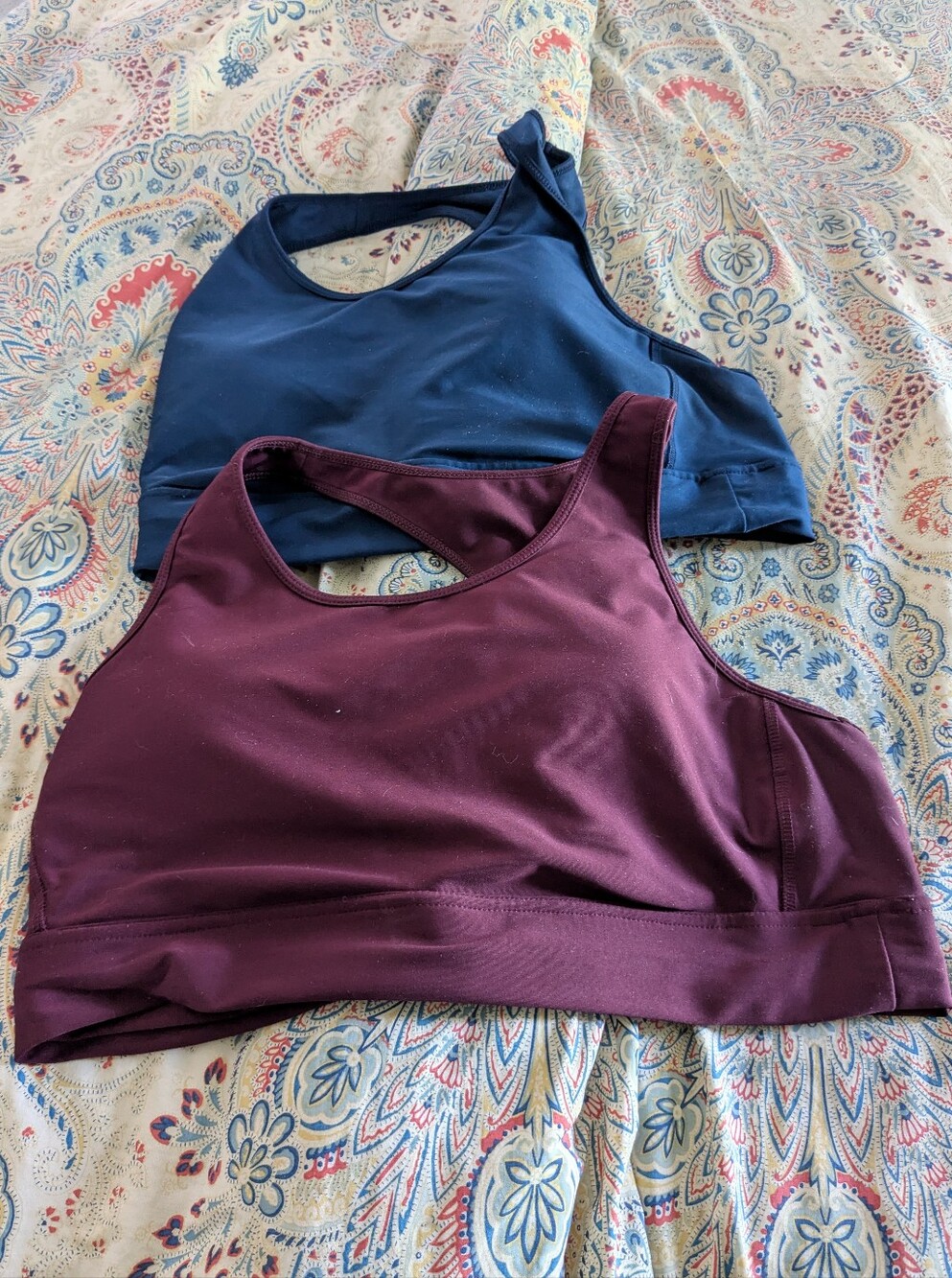 DSG Seamless Racerback Sports Bra in Burgundy